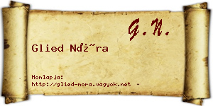 Glied Nóra névjegykártya